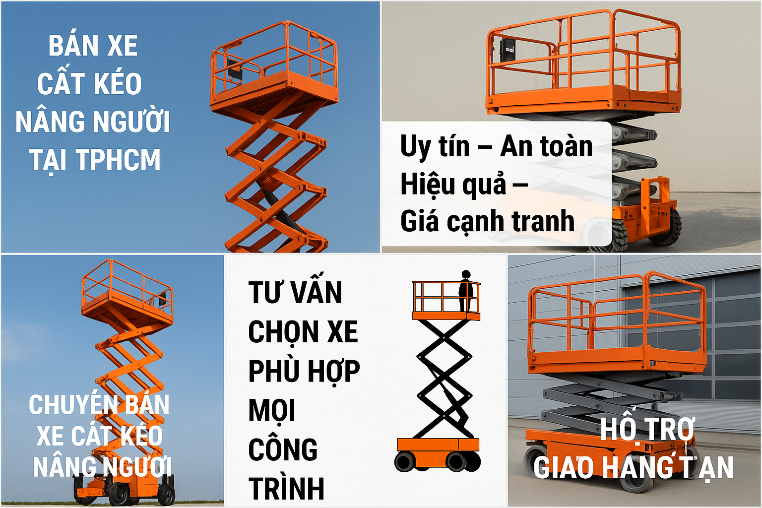Lý do nên sử dụng xe cắt kéo nâng người